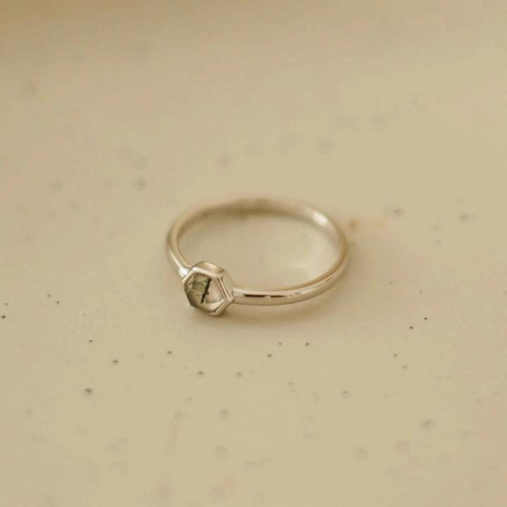 Bague - Moss Agate
