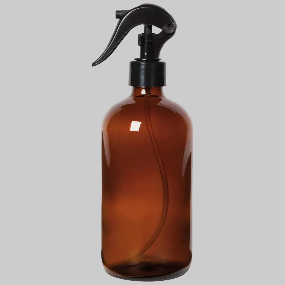 Amber glass bottle - with spray - 500 ml