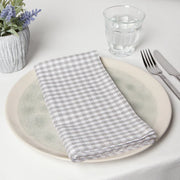 Serviettes de table (ensemble de 4) - Gingham gris