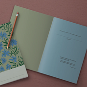 Carnet de notes - Fleurs bleues