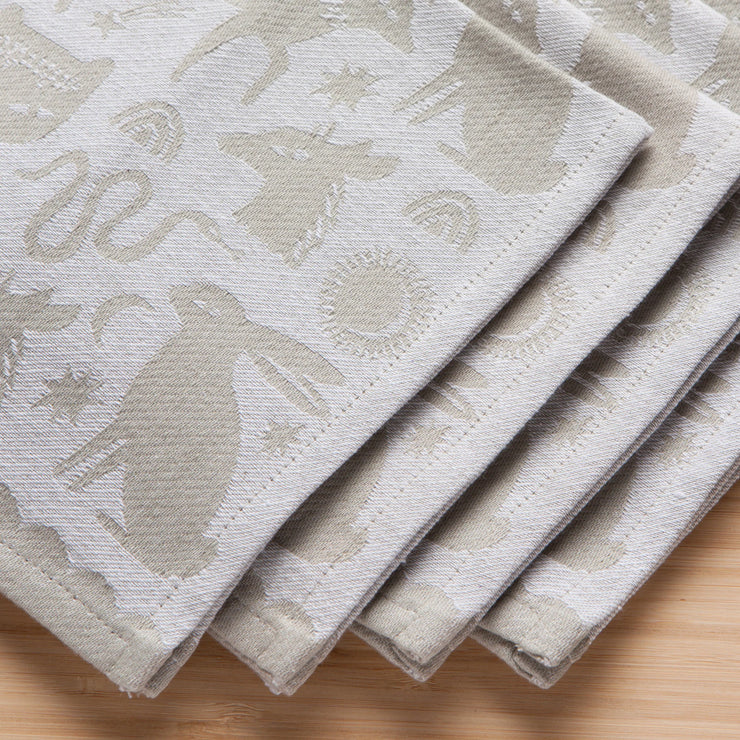 Serviettes de table (ensemble de 4) - Jacquard timber