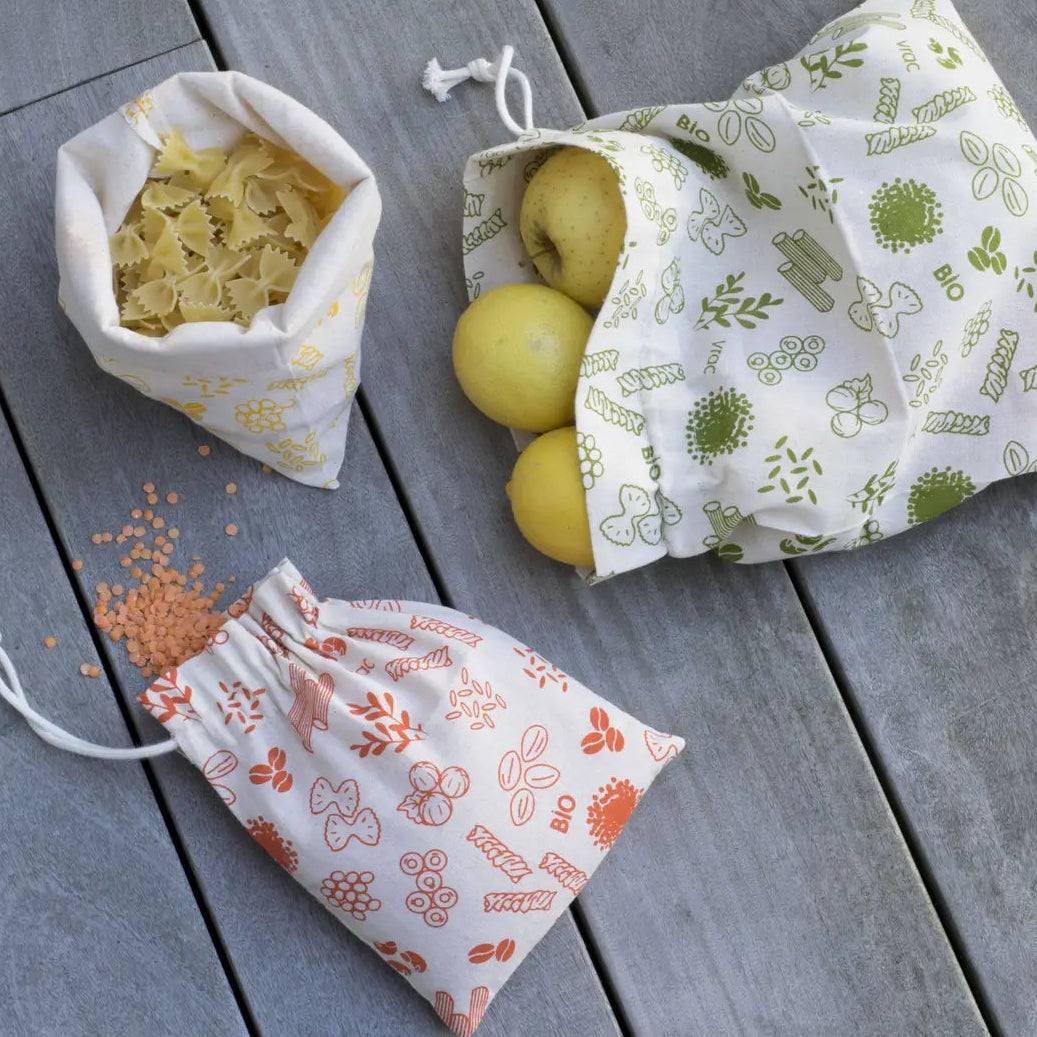 Sac pour aliments en coton biologiques - Grand