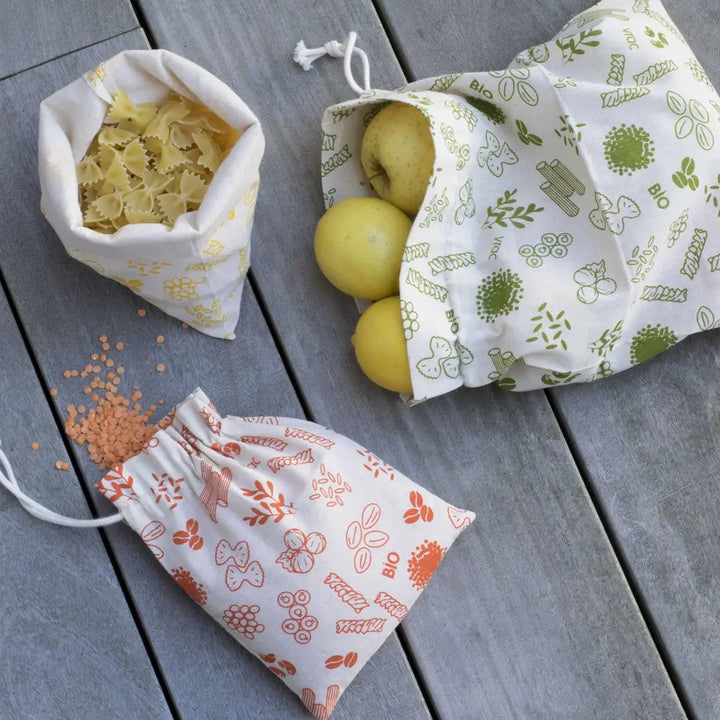 Sac pour aliments en coton biologiques - Grand