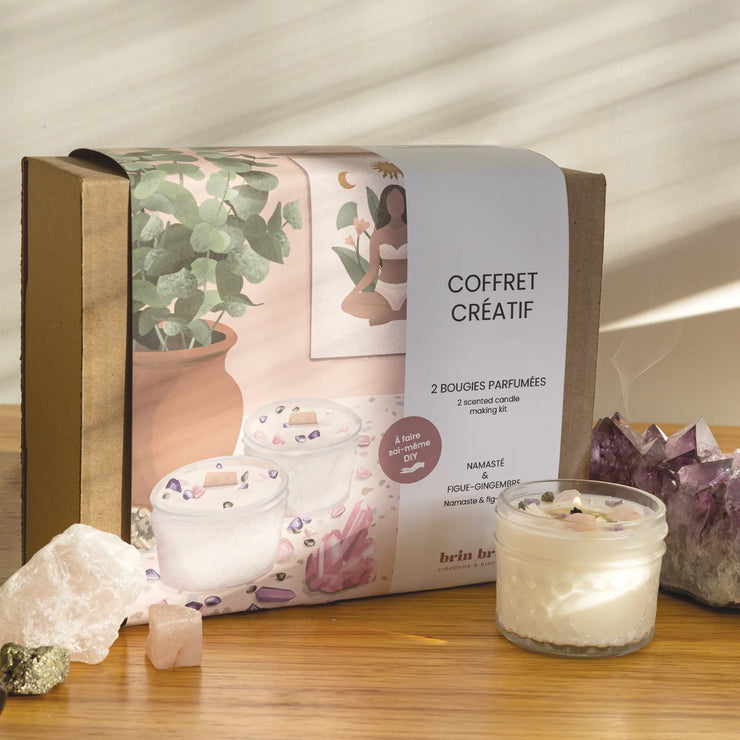 Coffret créatif - 2 bougies - Namasté & Figue - Gingembre