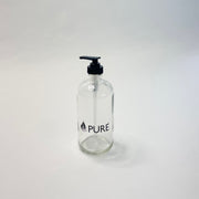 Glass bottle with pump
