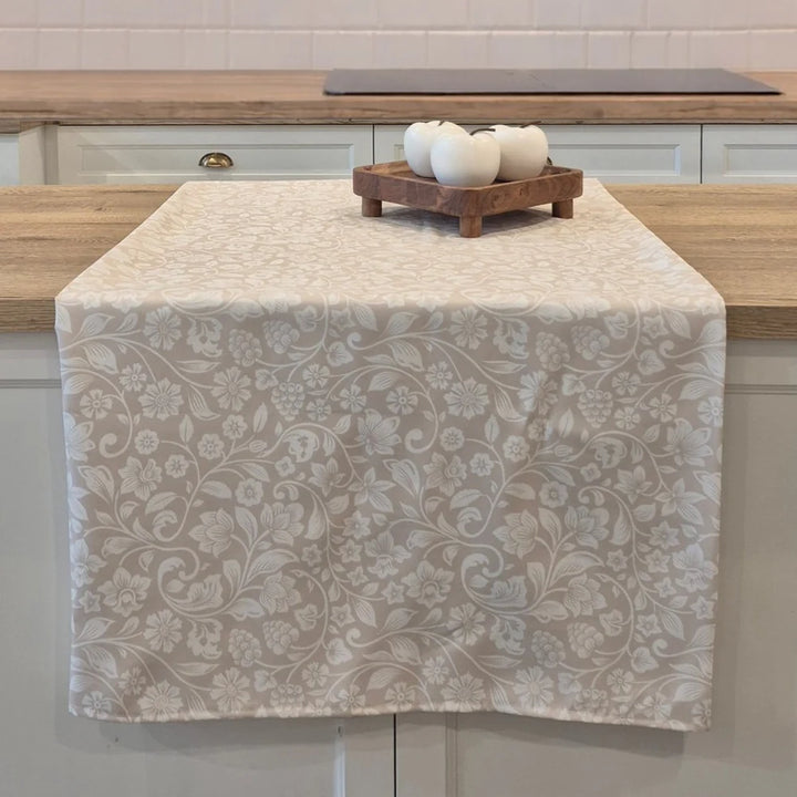Nappe Keya - Beige fleurie