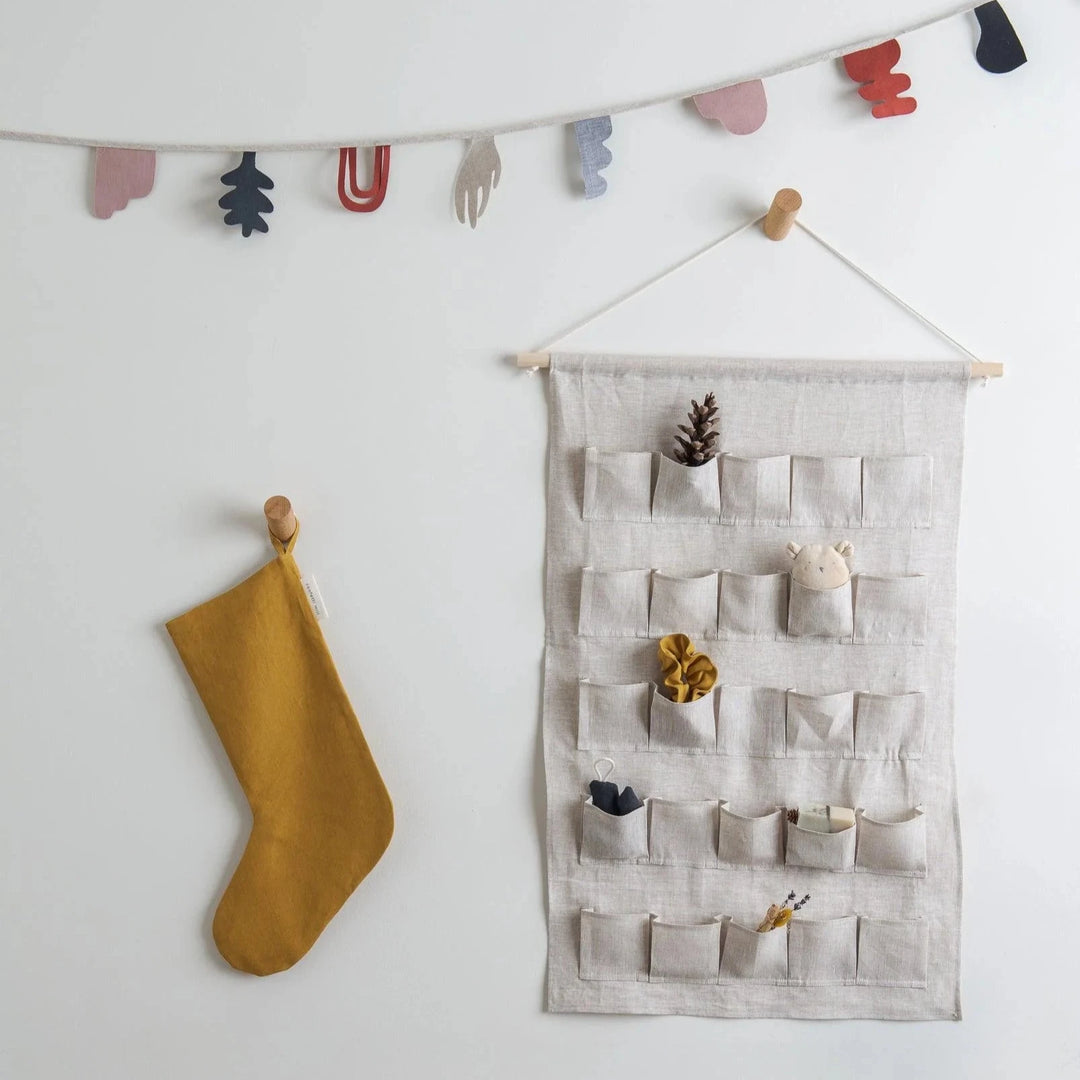 Linen Advent Calendar - Ecru