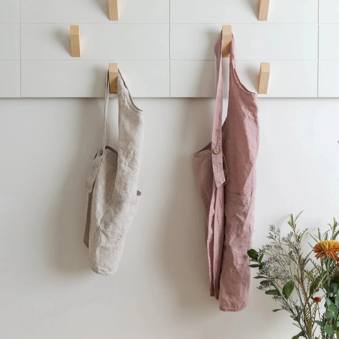 Children's linen apron - Ecru