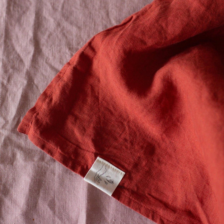 Linen dish towel - Terracotta