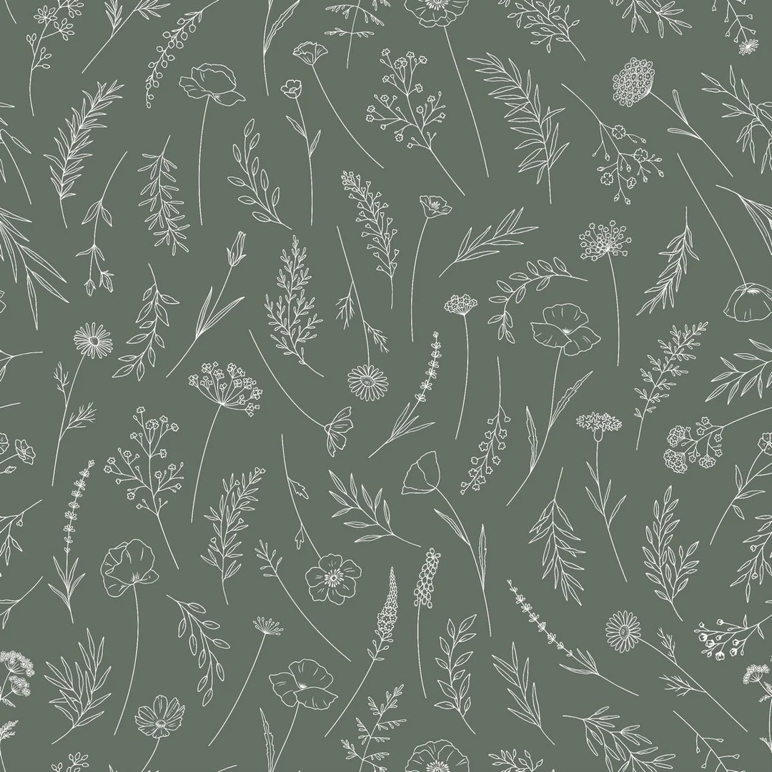 Nappe Megan - Verte fleurie