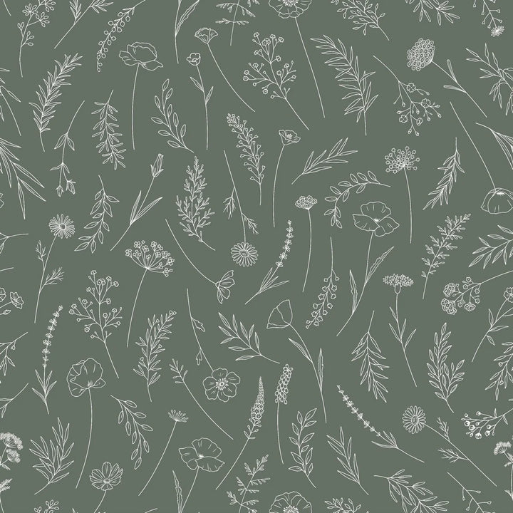 Nappe Megan - Verte fleurie