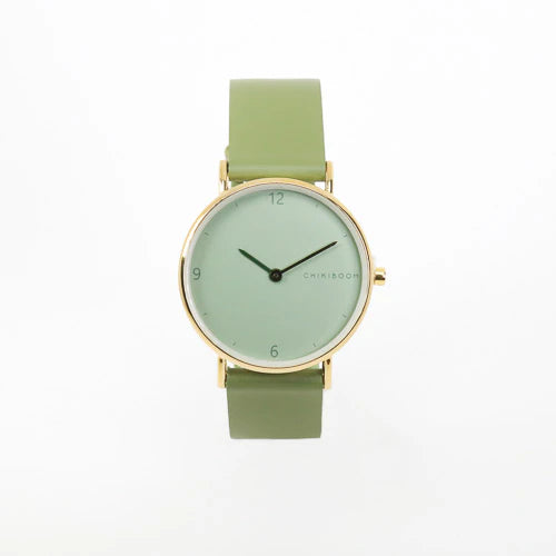 Montre - Vert, sauge et or