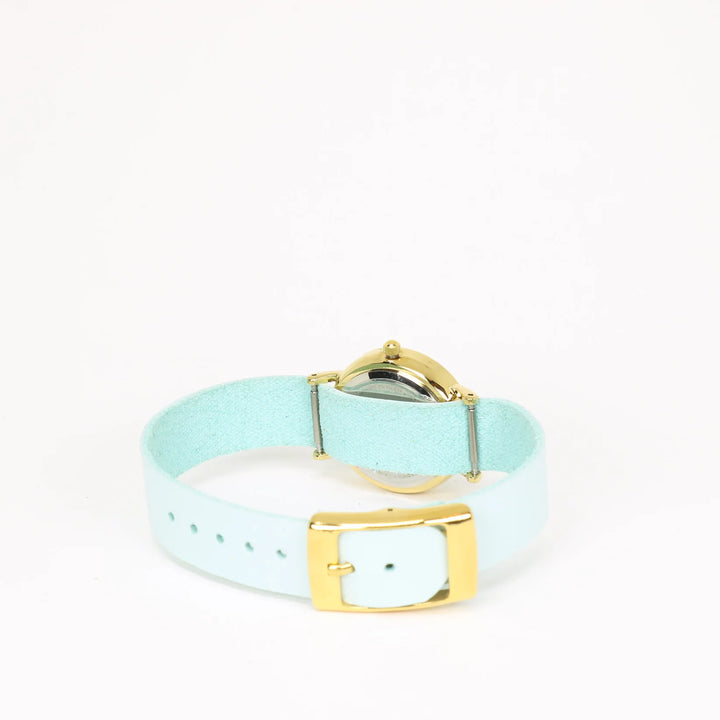 Montre - Bleu pâle, crème et or