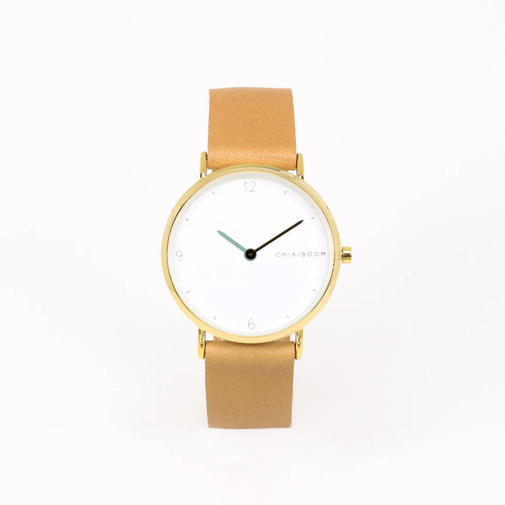 Montre - Tan, blanc et or
