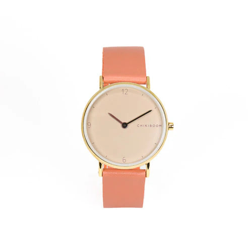 Montre - Terracotta, rose et or