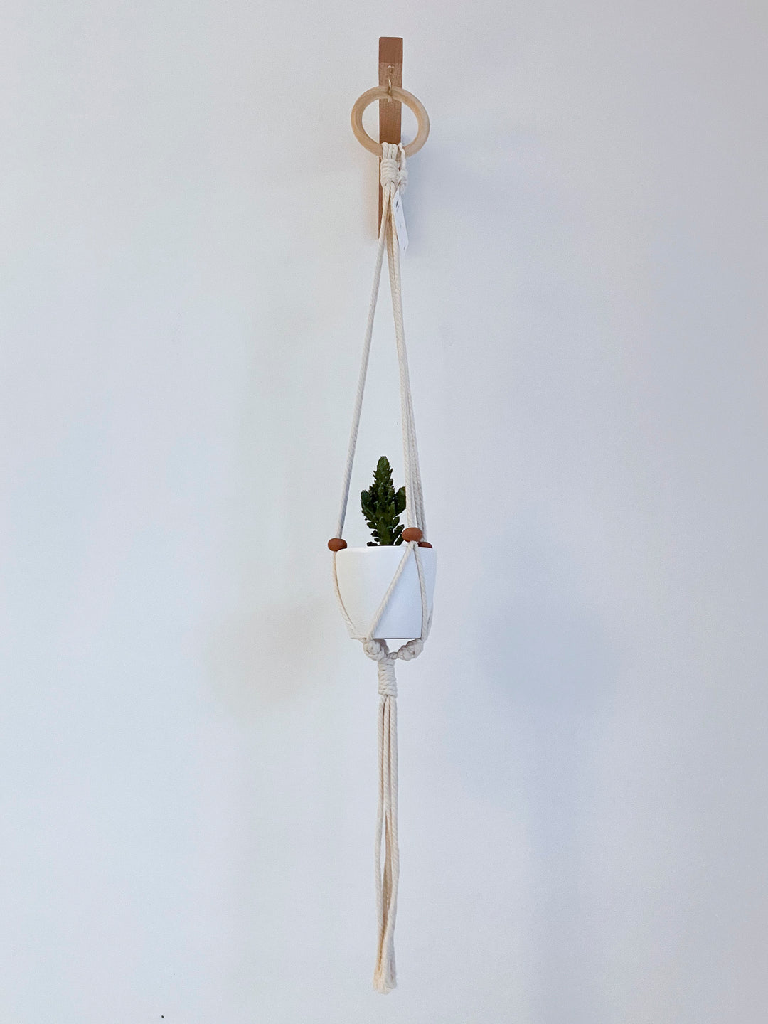 Mini-jardinière en macramé - Terracotta
