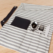 Cotton placemat with lunch utensils - Lined