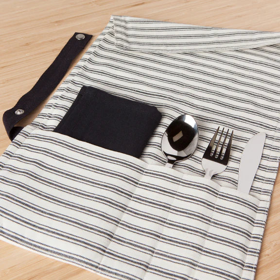 Cotton placemat with lunch utensils - Lined