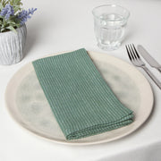 Serviettes de table en lin (ensemble de 4) - Lignées - Jade