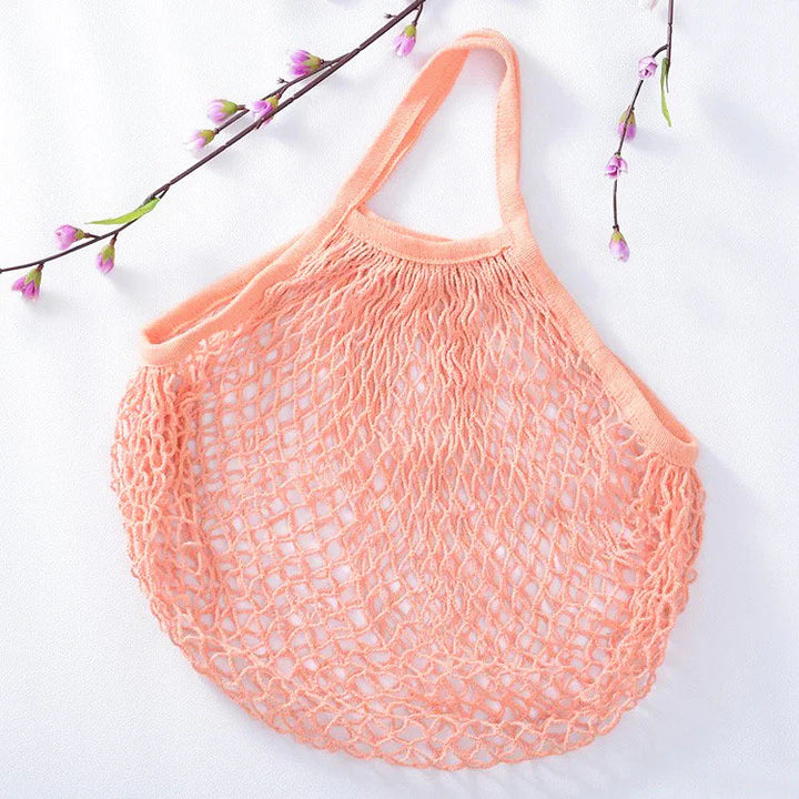 Sac en Maille de Coton Biologique - Pêche