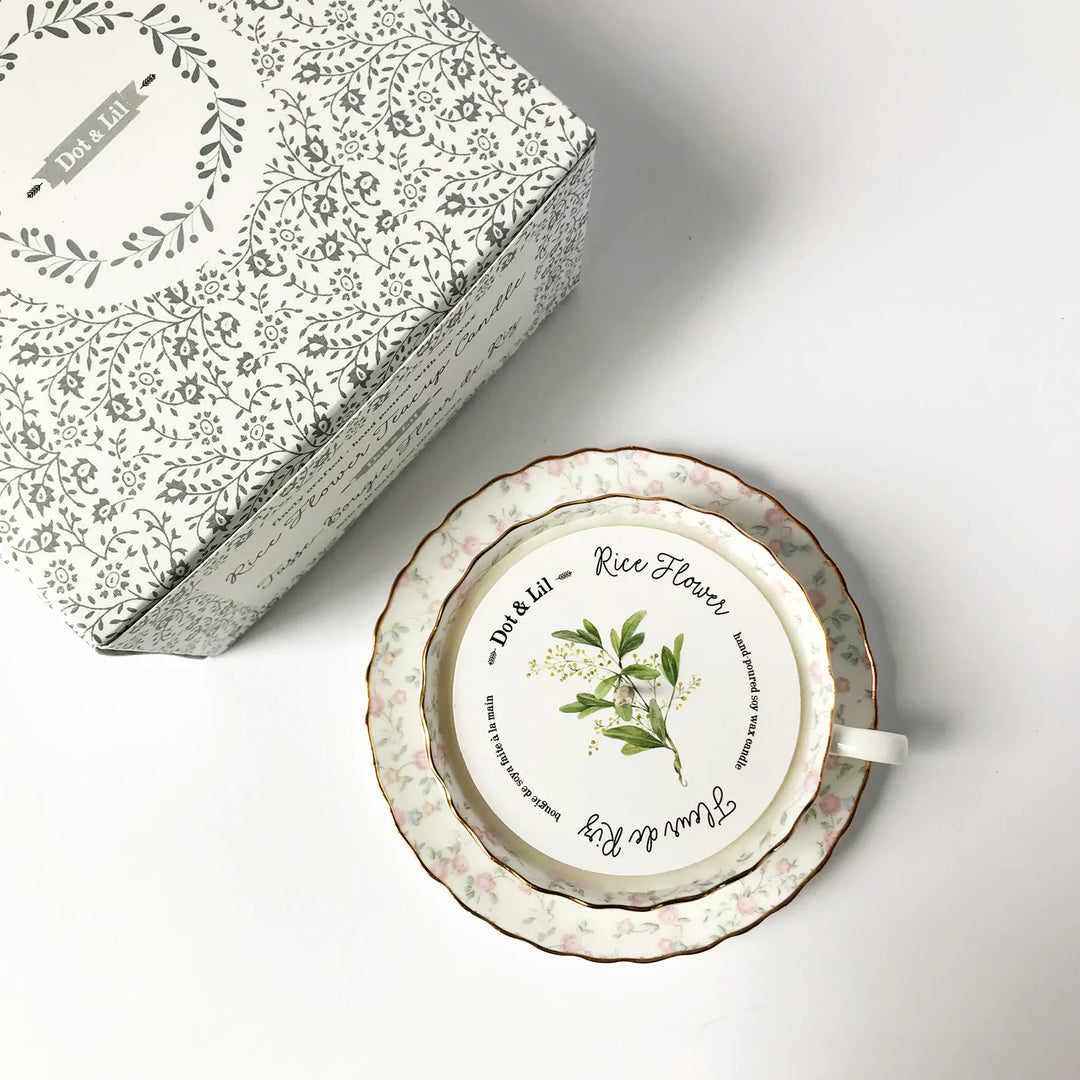 Tasse bougie - Fleur de riz