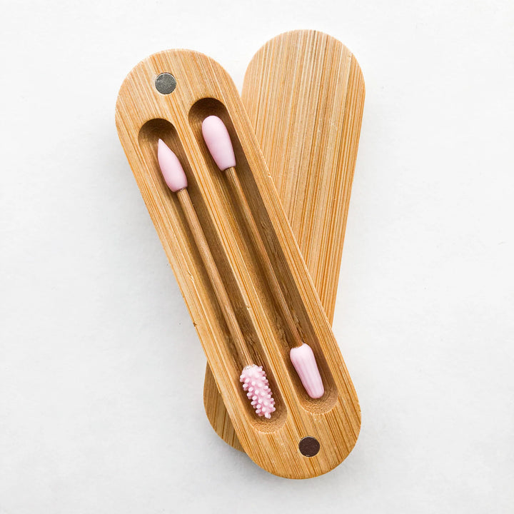 Coton-tiges réutilisables en bambou et silicone