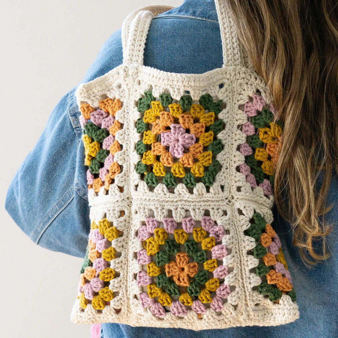 Coffret créatif - Macramé - Sac en crochet grand-mère