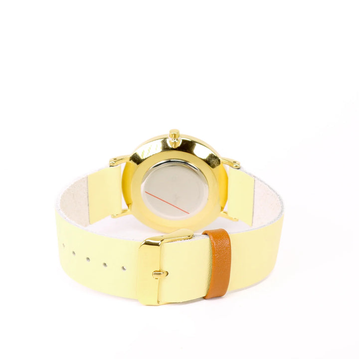 Montre -  Jaune pâle, terrazzo et or