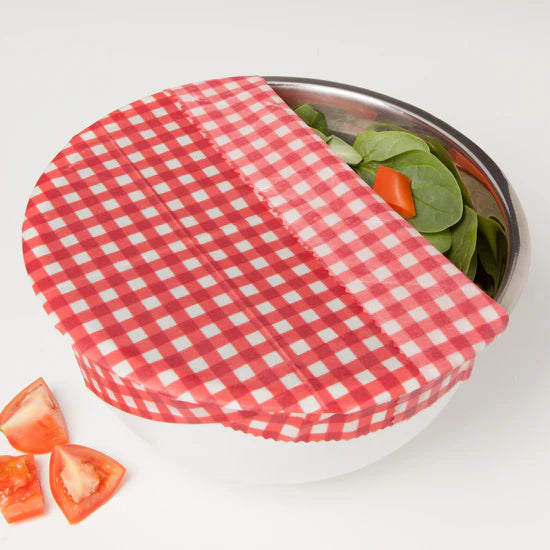 Emballage alimentaire réutilisable (ensemble de 3) - Gingham, Lignes & Ronds