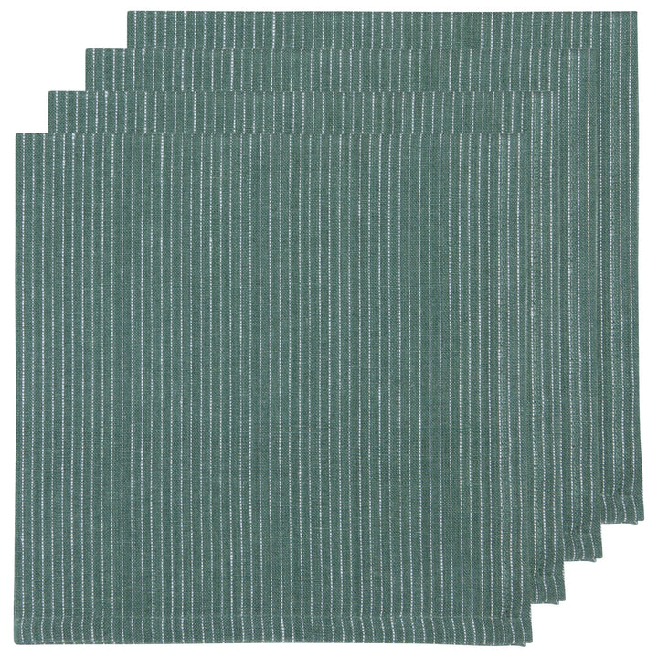 Linen Napkins (Set of 4) - Striped - Jade