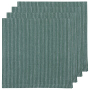 Serviettes de table en lin (ensemble de 4) - Lignées - Jade