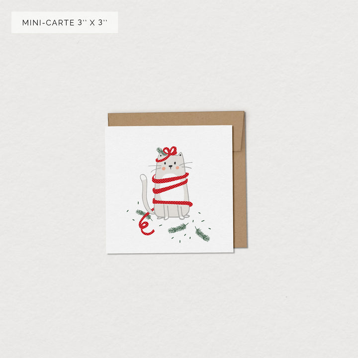 Miniature greeting card - Kitten the blunder