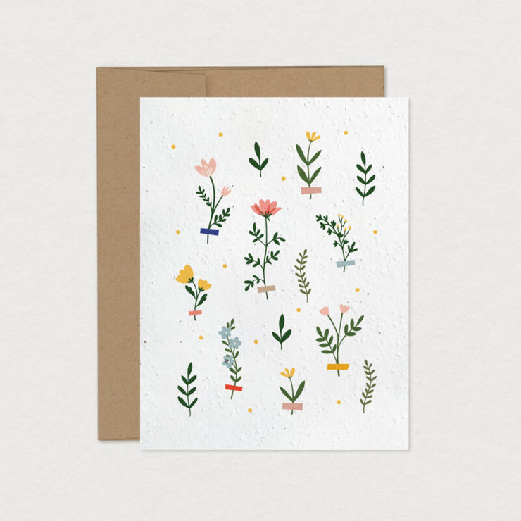 Seeded greeting card - Herbarium 