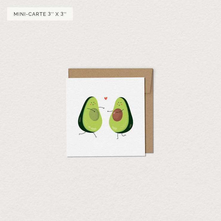 Carte de souhaits miniature - Avocaduo