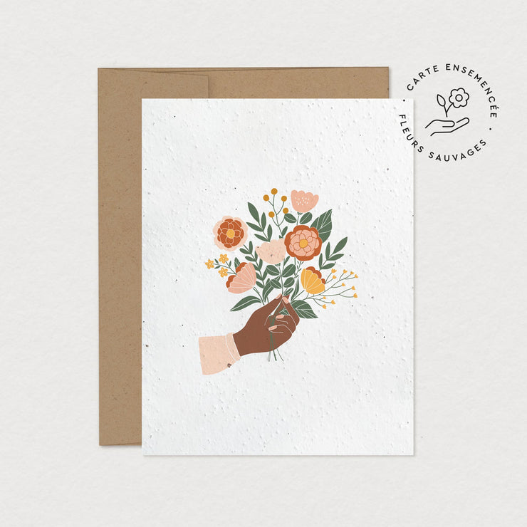 Seeded greeting card - Bouquet 