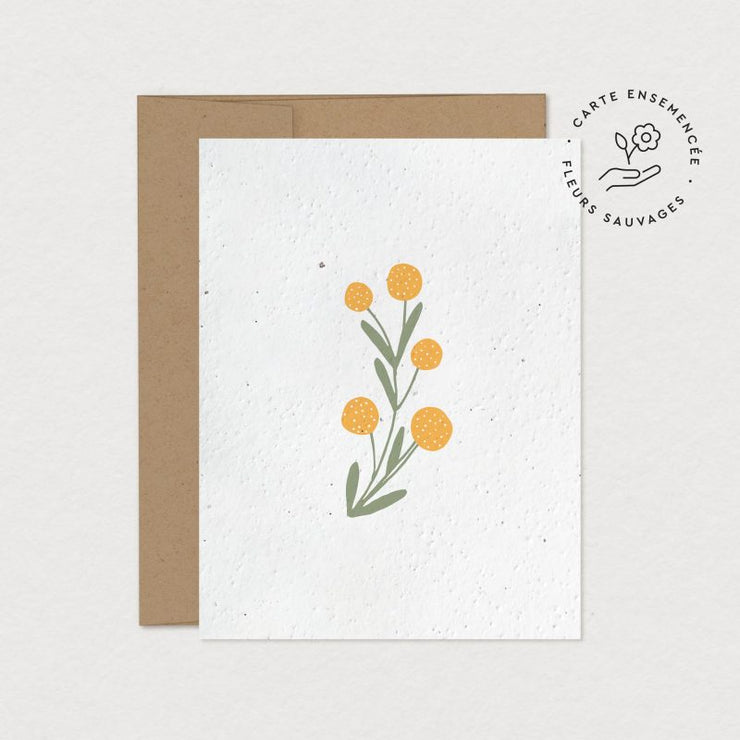 Seeded greeting card - Mimosas