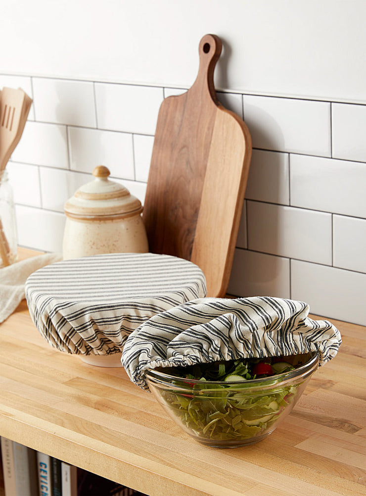 Reusable bowl covers (set of 2) - Lines
