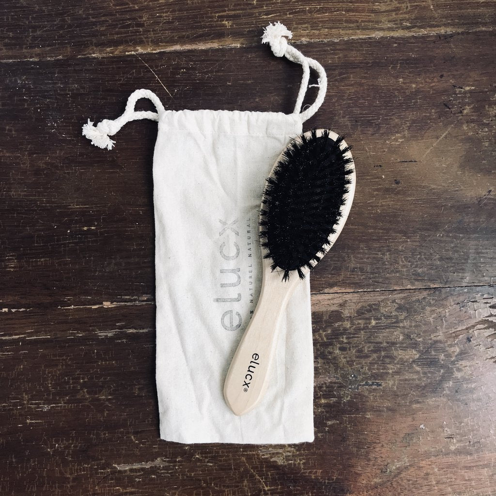 Brosse à cheveux en poils de sanglier