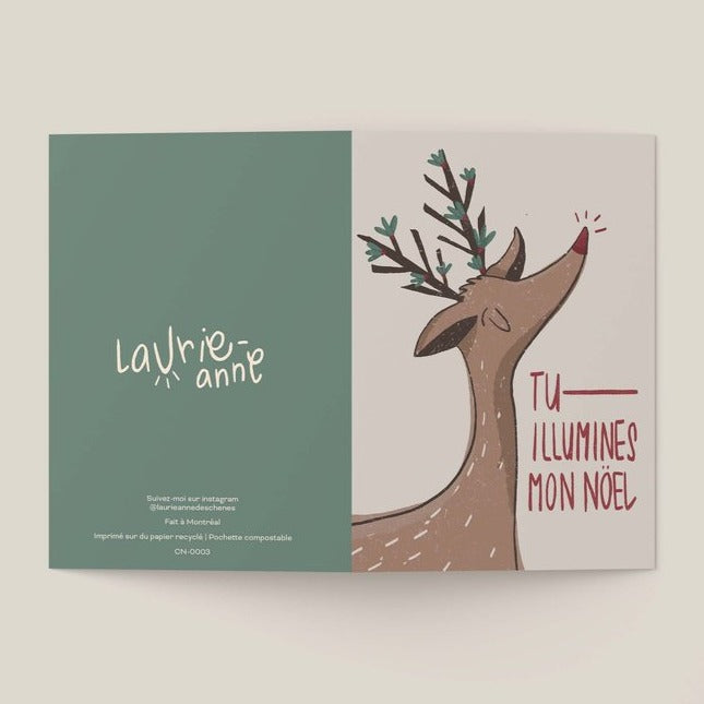 Greeting card - You light up my Christmas