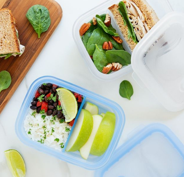 Silicone food container with divider - 700 ml