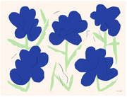 Poster - Blue flowers