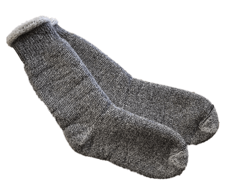 Thermal socks with alpaca wool pads - Gray