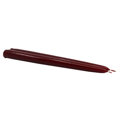 Box of 12 tapered candles - Burgundy