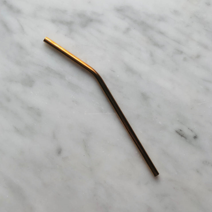 7" stainless steel straw - Copper