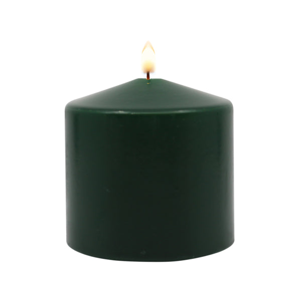 Pillar candle - Forest green - 3" x 3"