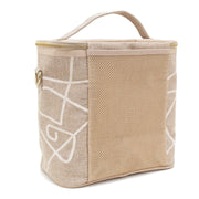 Linen and cotton lunch bag - Abstract lines
