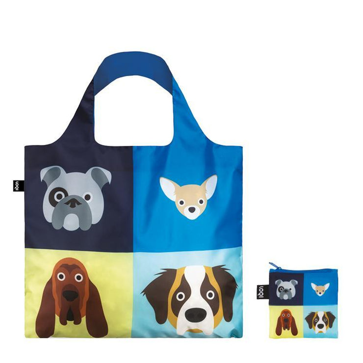 Reusable bag with snap fastener - Dogs