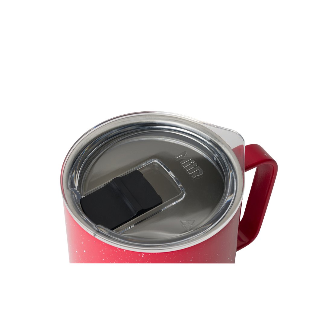 Tasse thermale avec poignée et couvercle -  Rouge