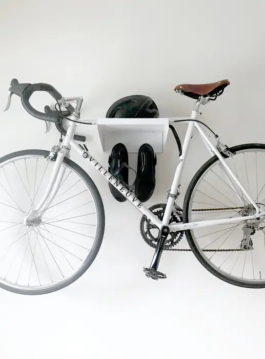 Support et organisateur mural pour vélo - Blanc