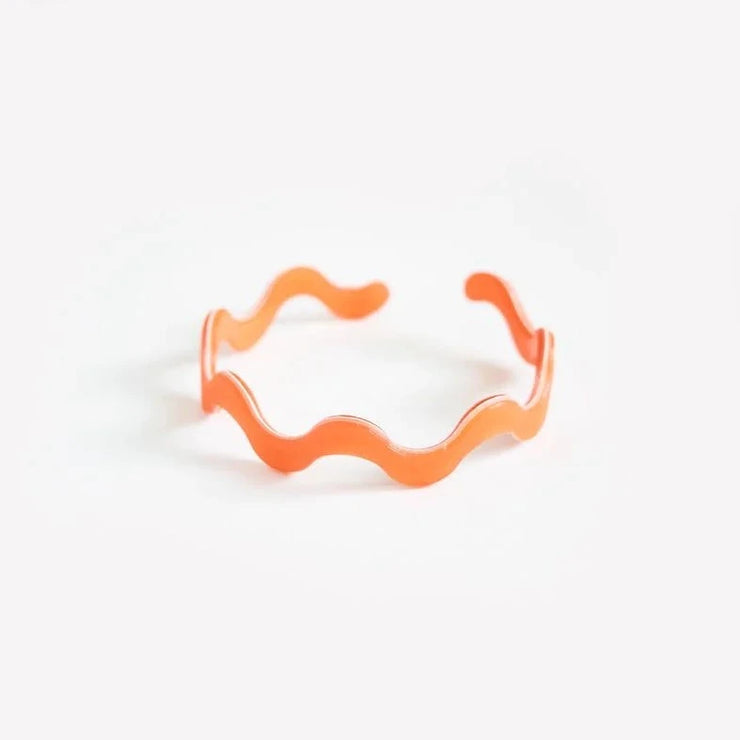 Recycled Resin Bracelet - Squiggle Peach